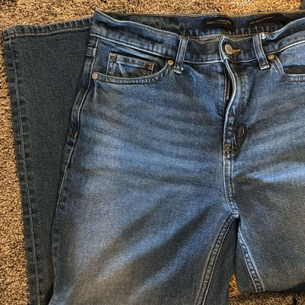 Banana Republic high rise straight 29 / 8. Blue wash